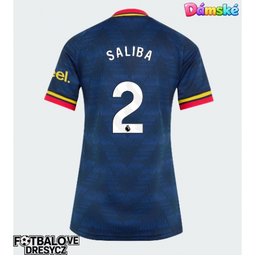 Arsenal William Saliba #2 Dámské Venkovní Dres 2026-27 Krátký Rukáv Arsenal William Saliba #2 Dámské Venkovní Dres 2026-27 Krátký Rukáv